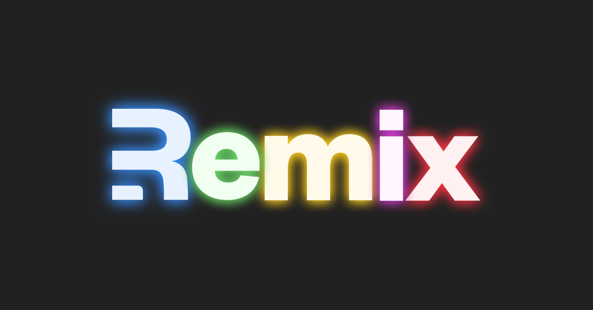 Remix glowing logo