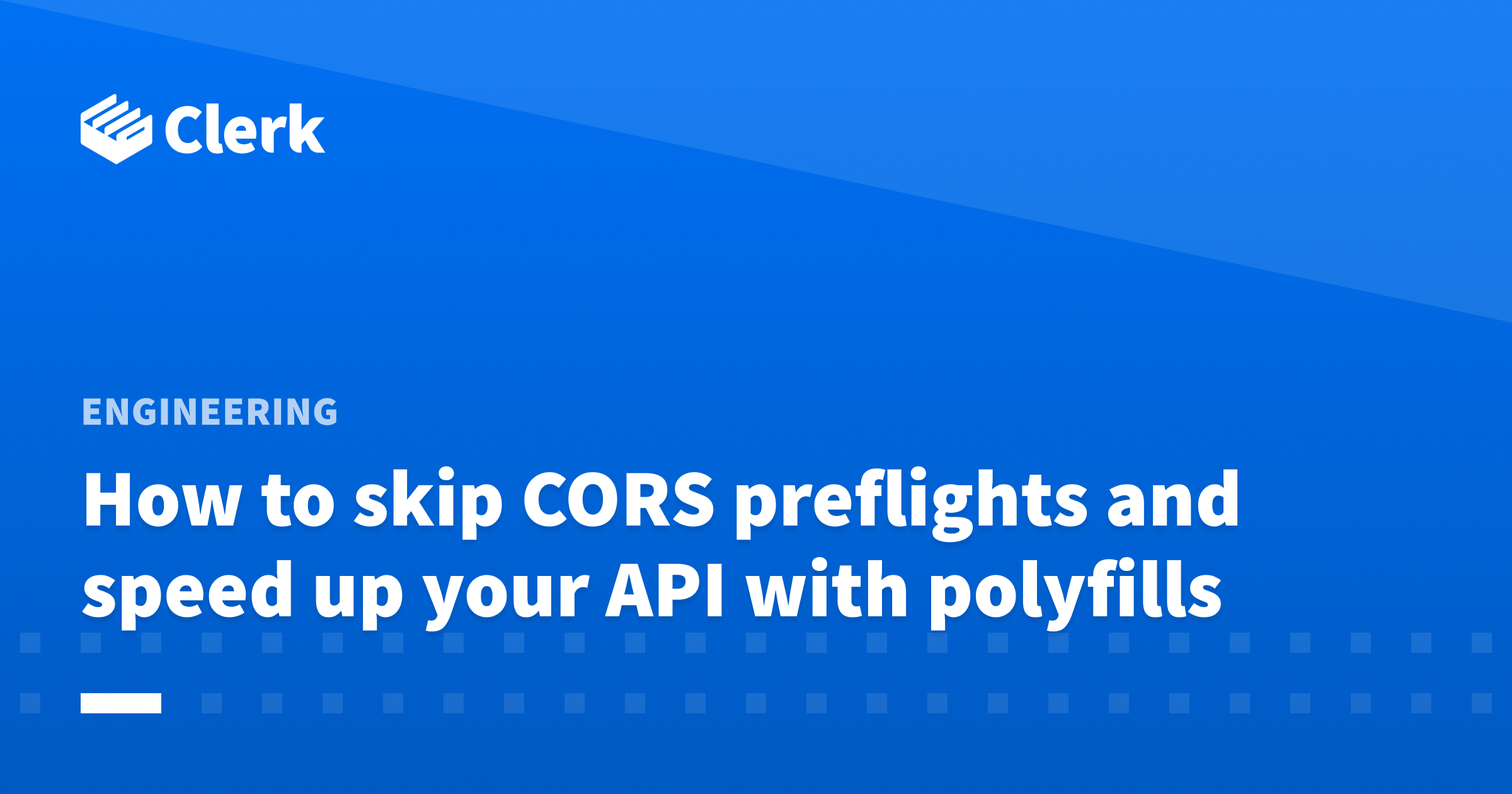 How to skip CORS preflights and speed up your API with polyfills