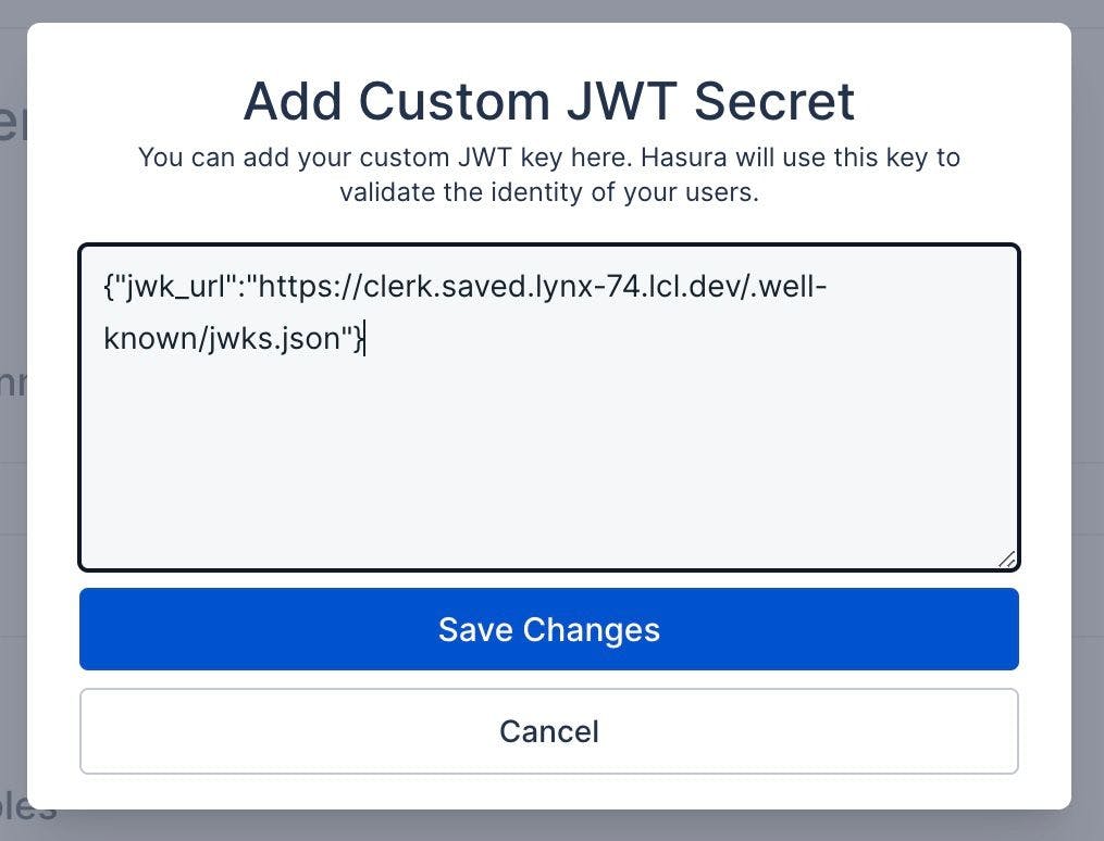 Add custom JWT secret